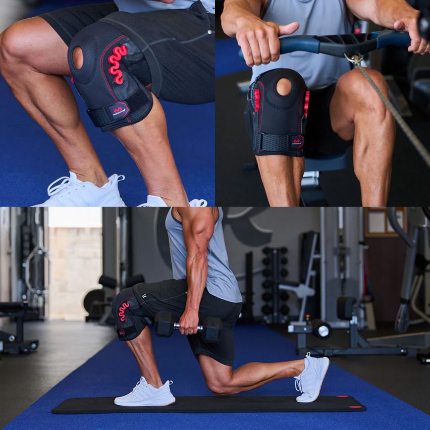 McDavid NRG Kniebandage mit Federgelenk schwarz