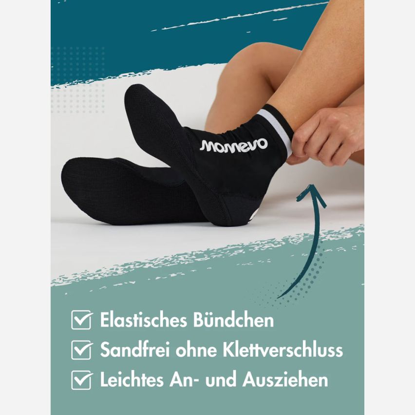 momevo Beachmates Beachsocken schwarz