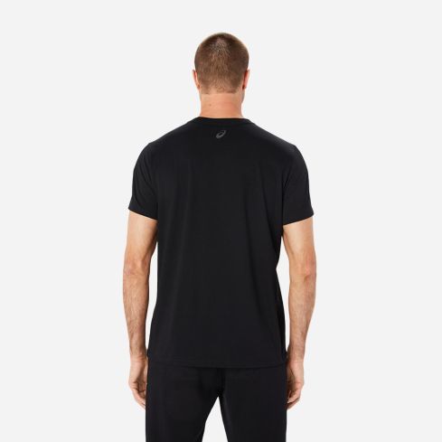 Asics SHIRT LOGO SS TEE Men black/graphite grey